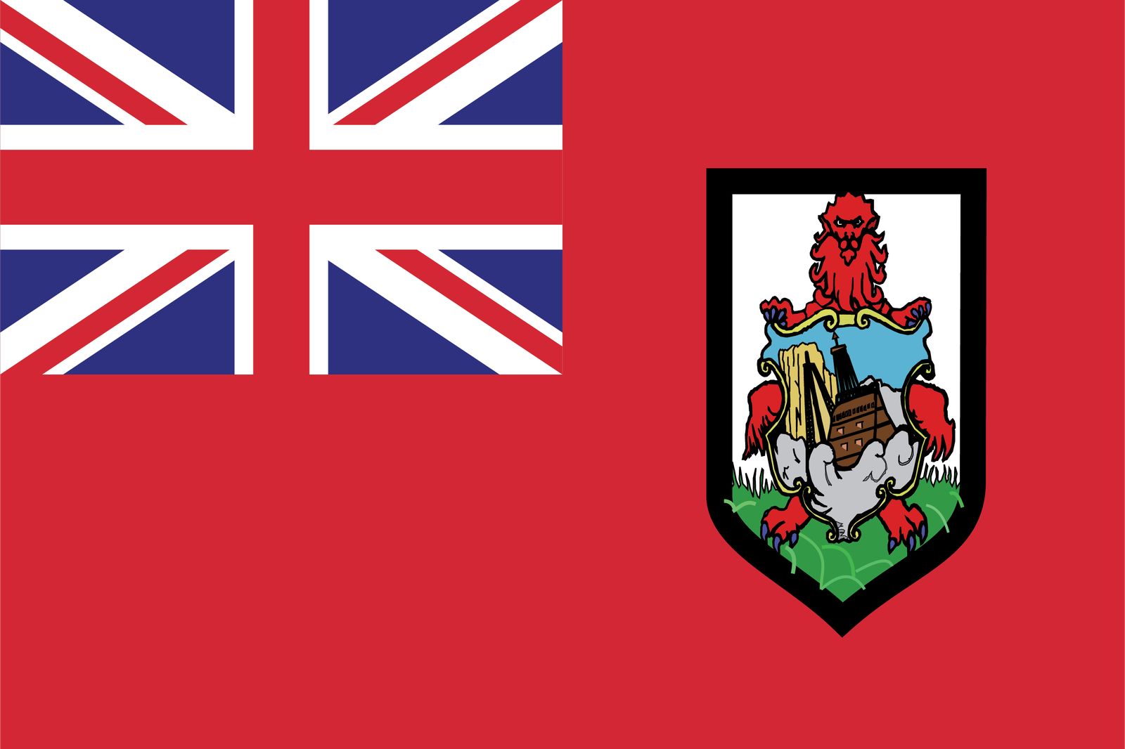 Bermuda-flagga - Klistermärke
