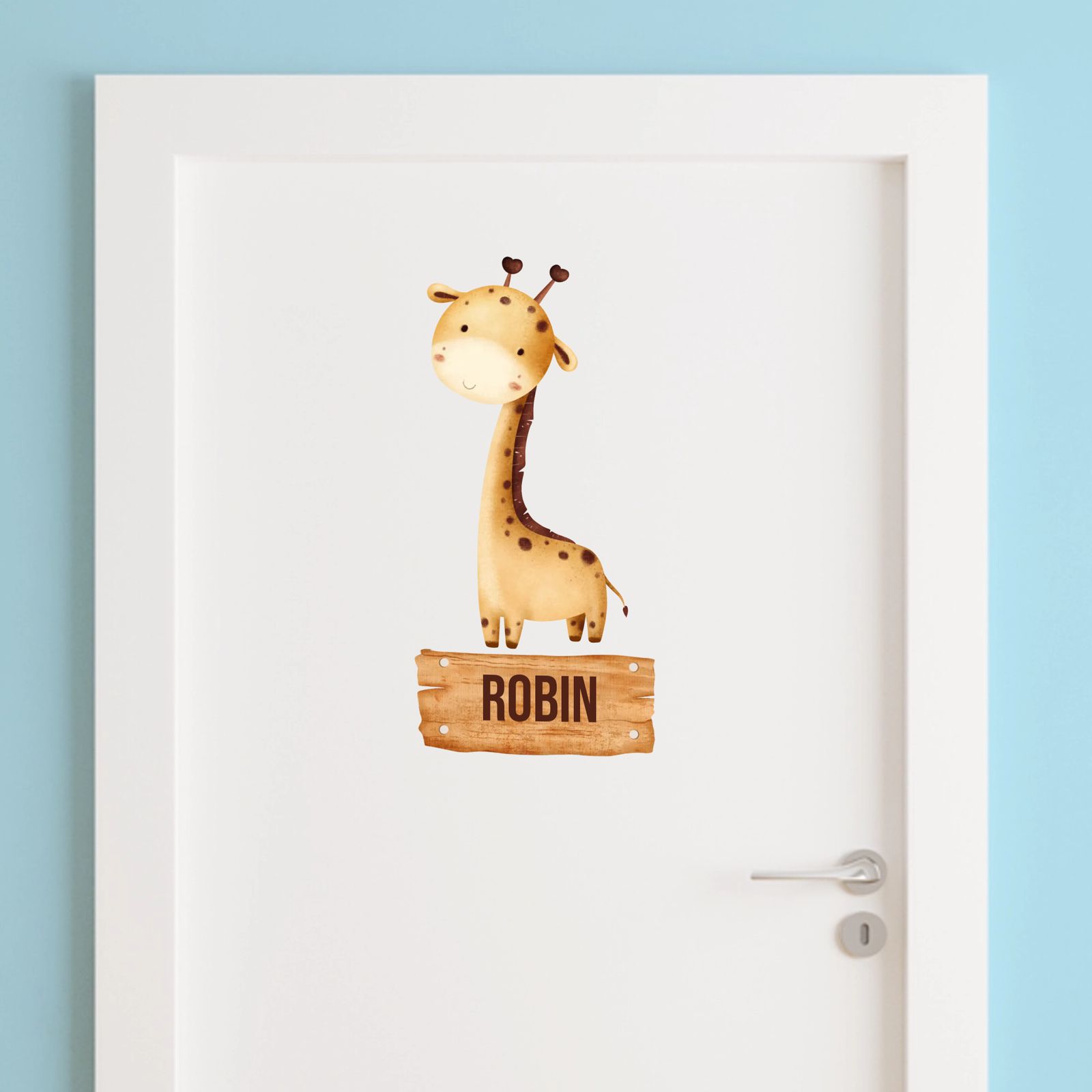 Dörrklistermärke - Giraffdesign
