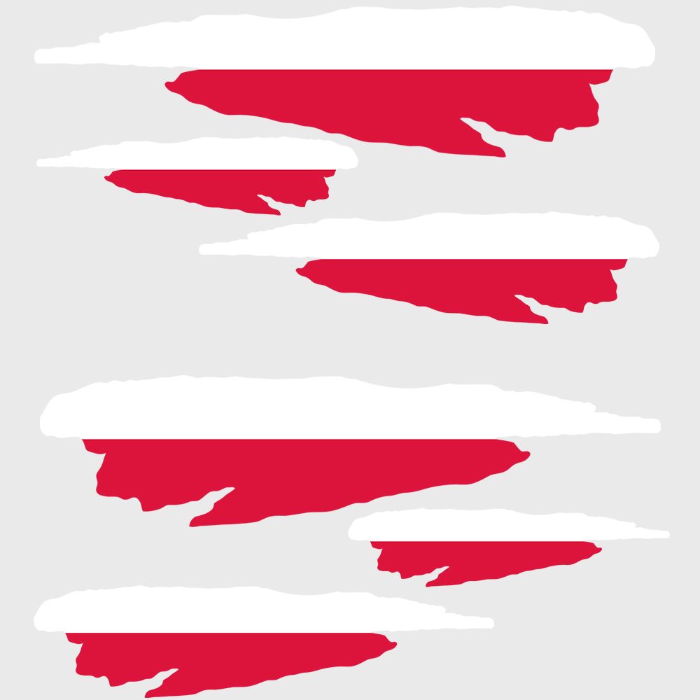 Polen Flagga - Sticker