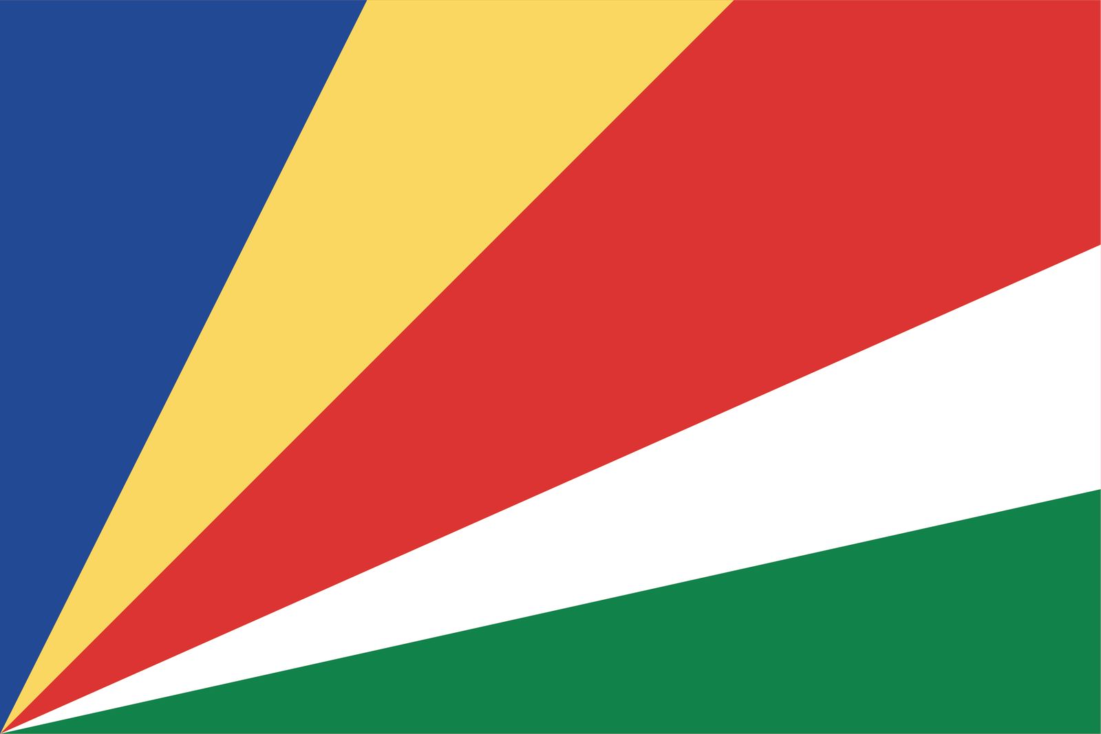Seychellerna Flagga - Klistermärke