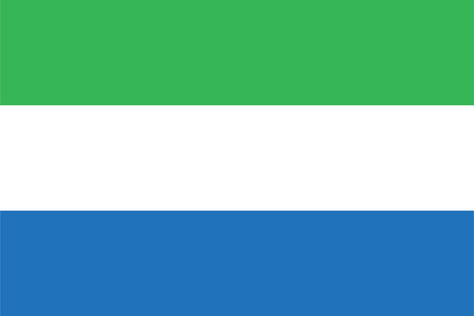 Sierra Leone Flagga - Sticker