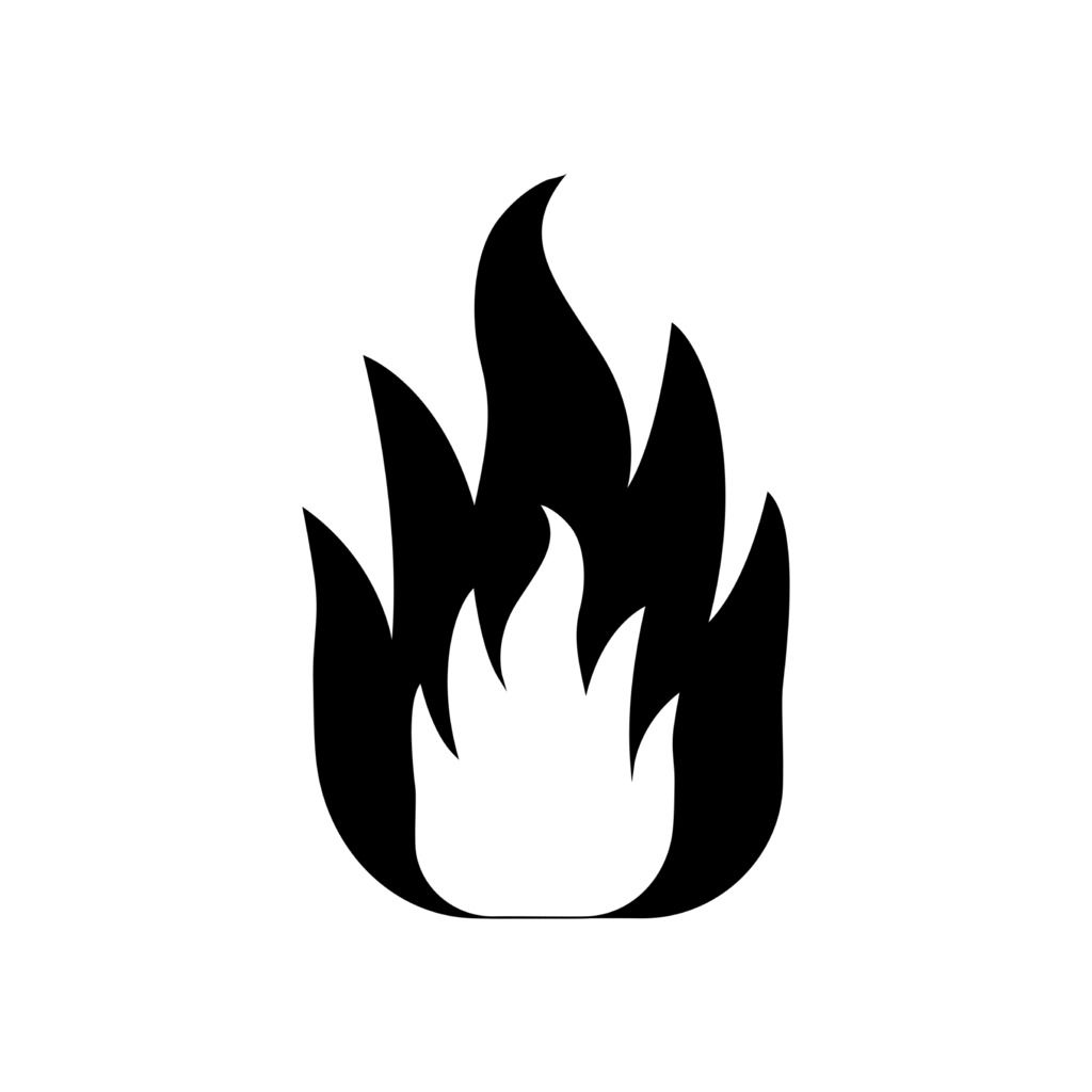 Klistermärke - Flamsymbol