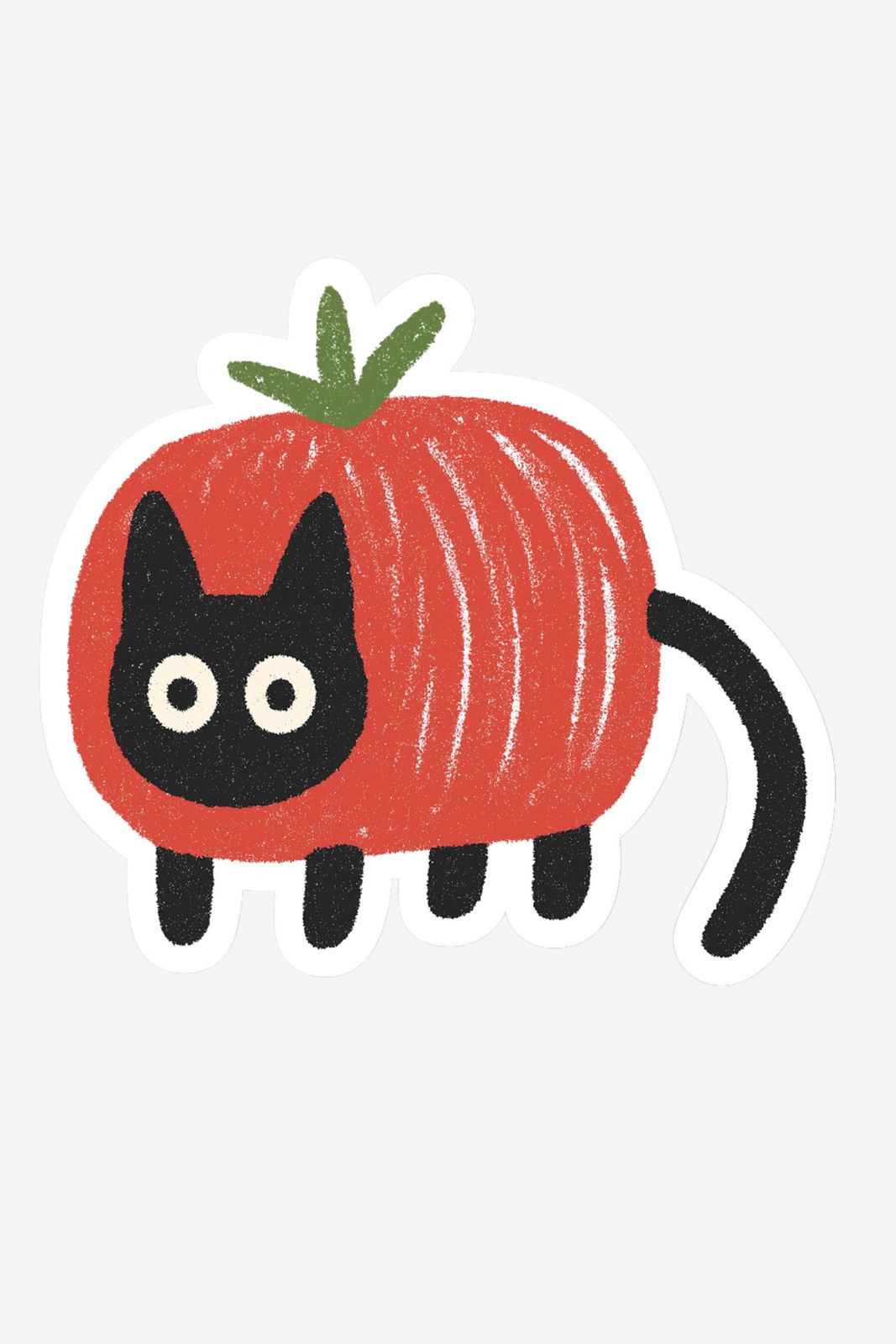Klistermärke - Tomatkatt - 4 Klistermärken