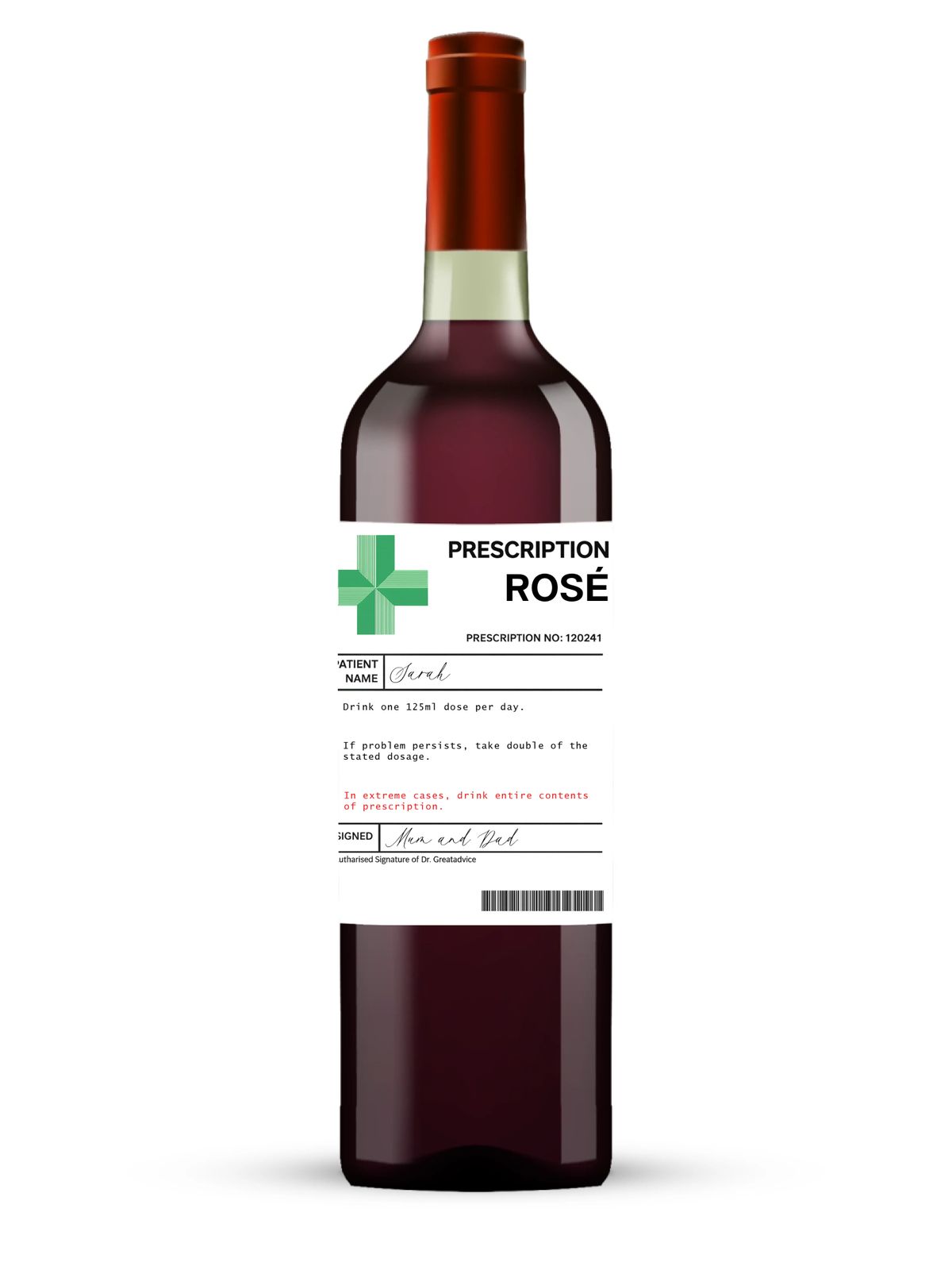 Personlig Flaskaetikett - Recept Vin