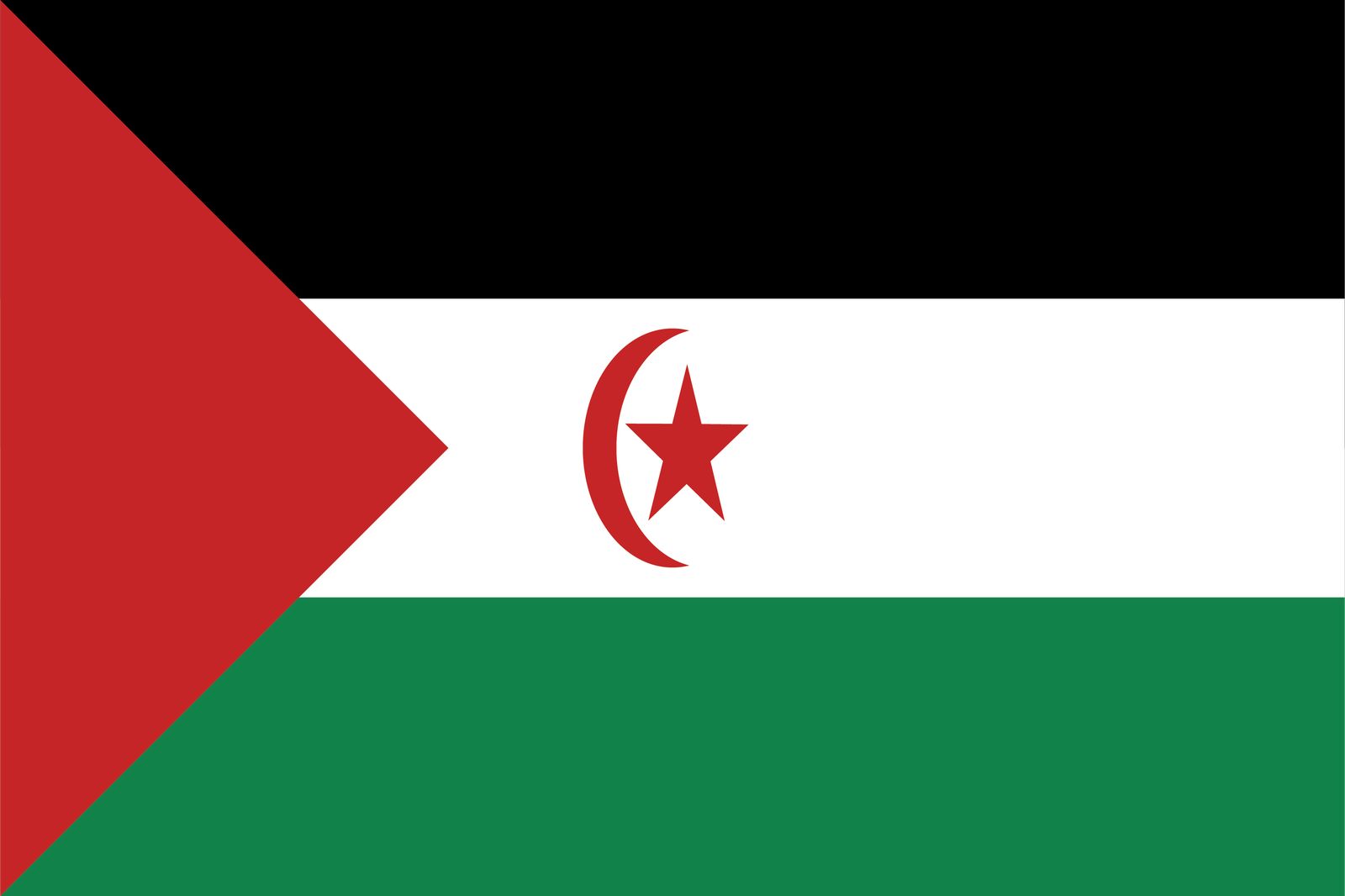 Västsahara Flagga - Klistermärke