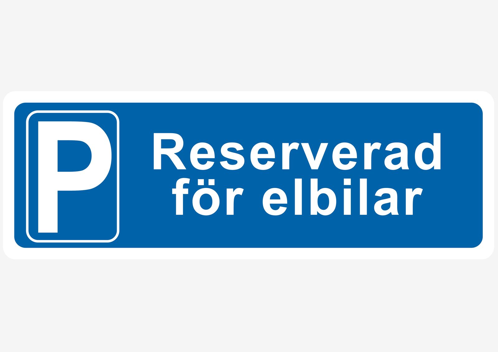 Stickers - Reserverad för Elbilar