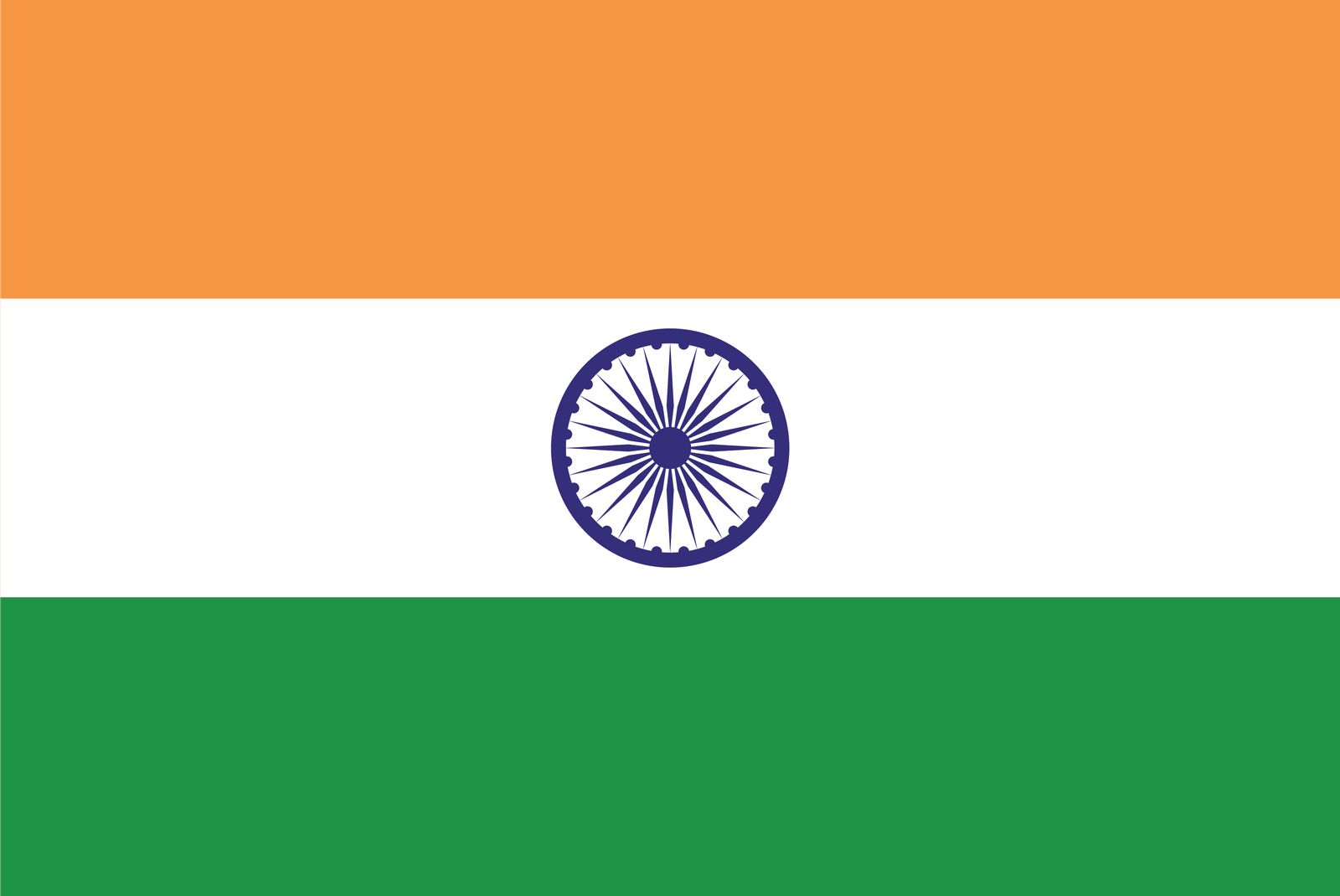 Indien Flagga - Klistermärke