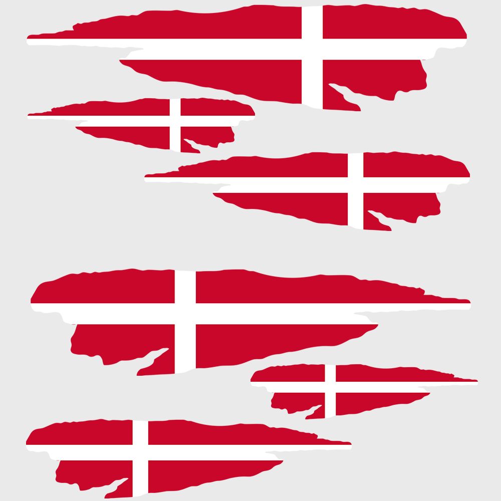 Danmark Flagga - Klistermärke