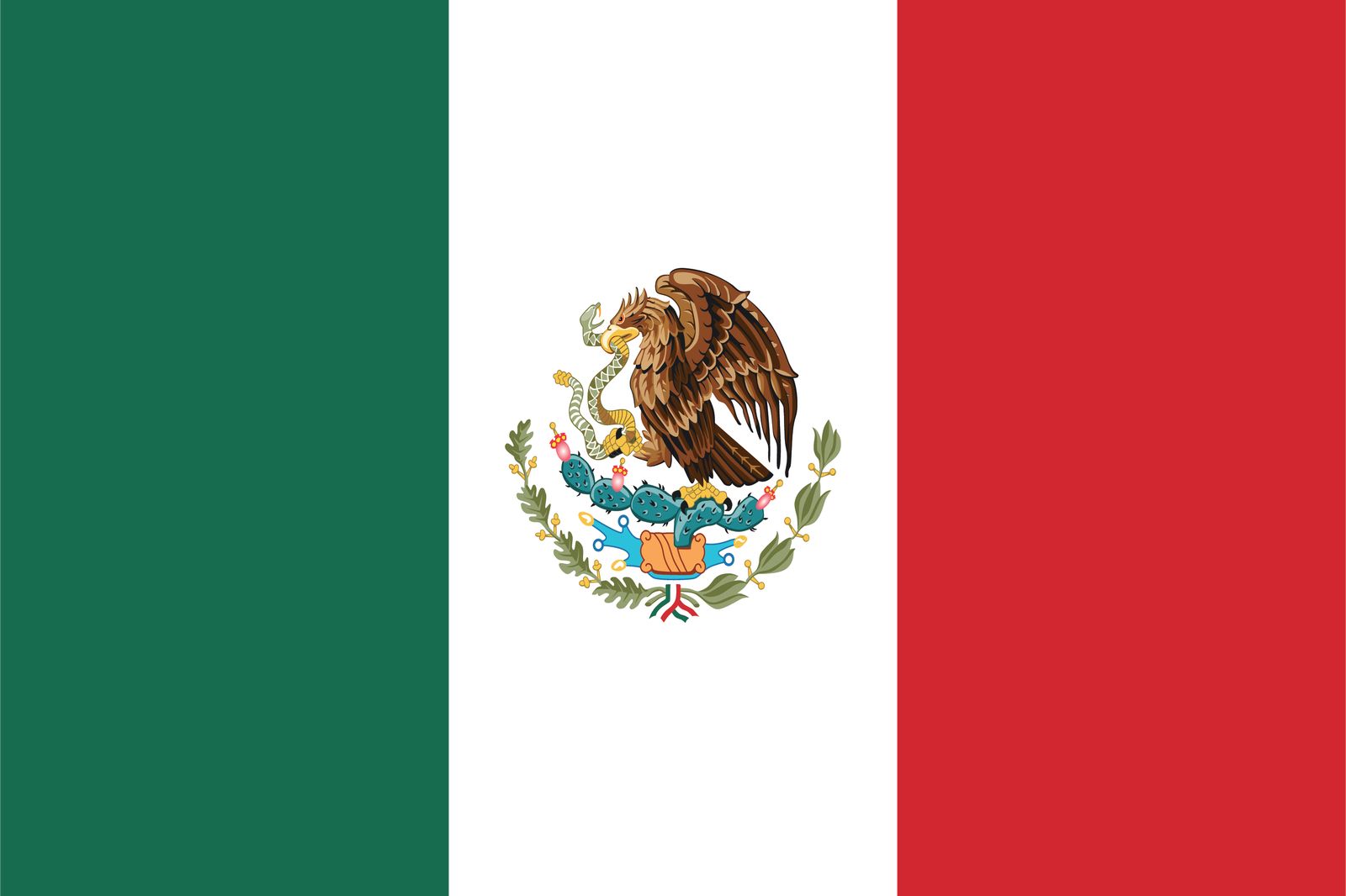 Mexiko Flagga - Klistermärke