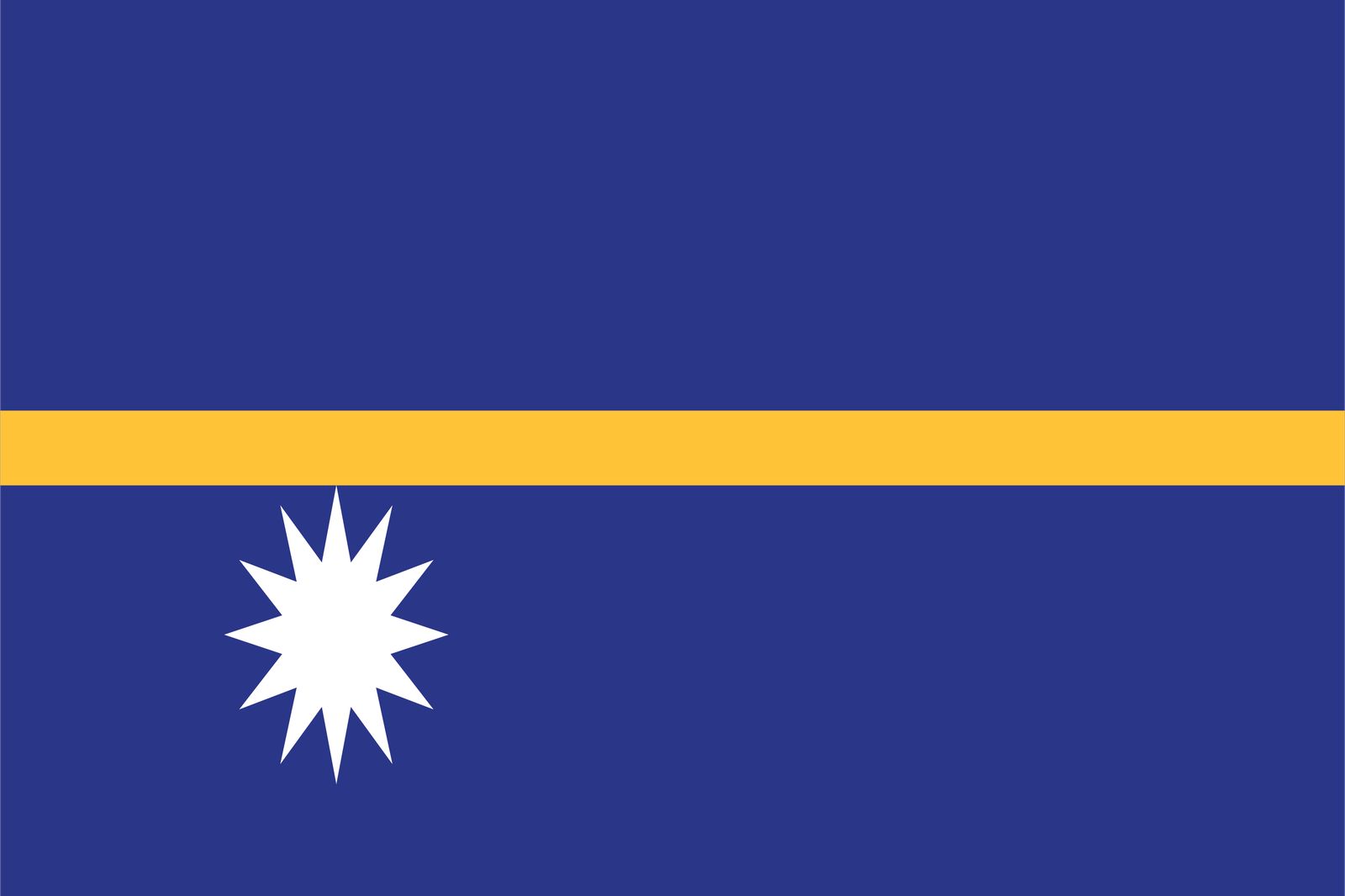 Nauru Flagga - Klistermärke