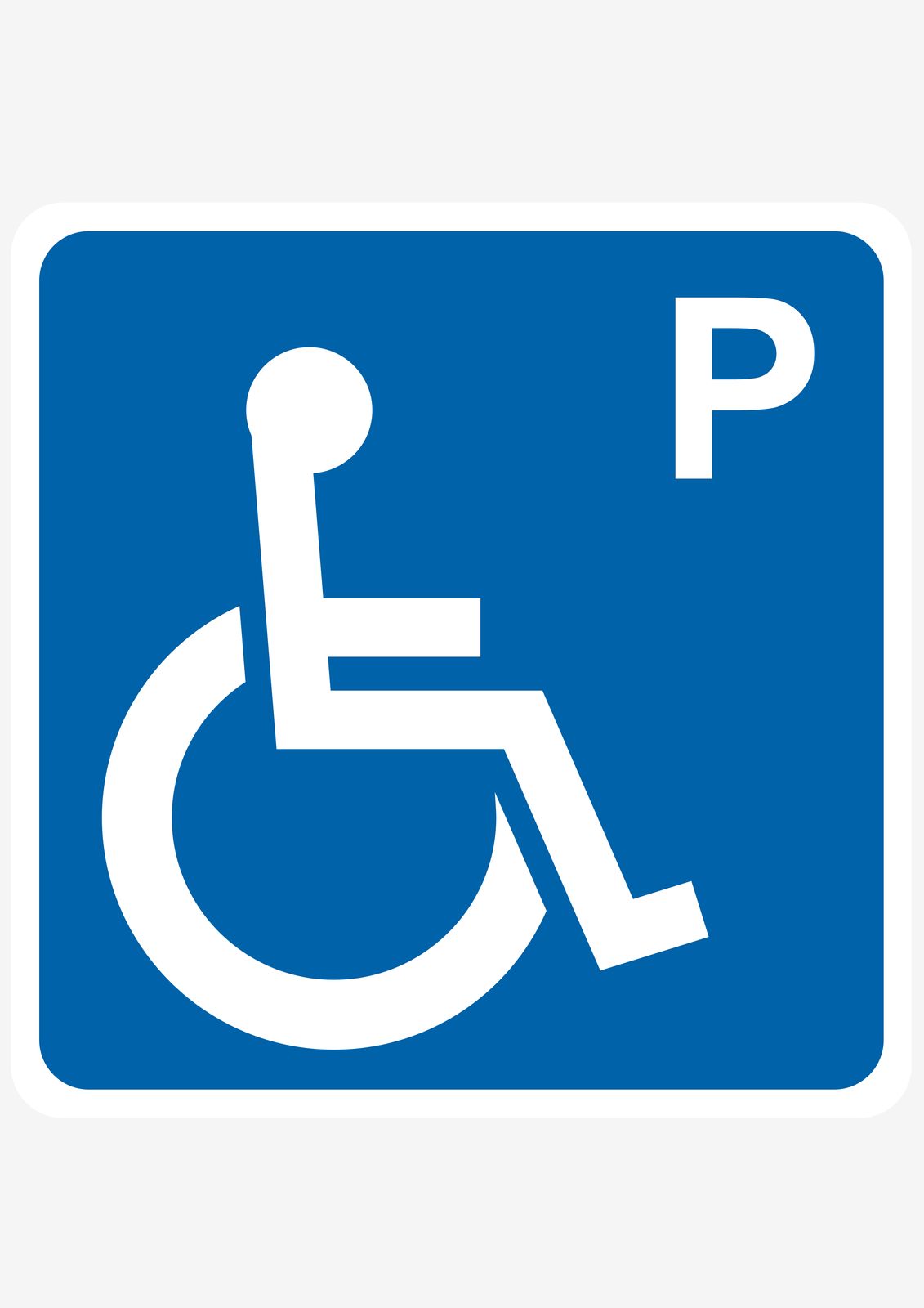 Klistermärke - Handikapp Parkeringsskylt