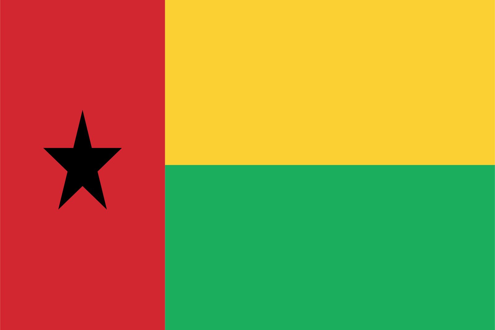Guinea-Bissau Flagga - Klistermärke