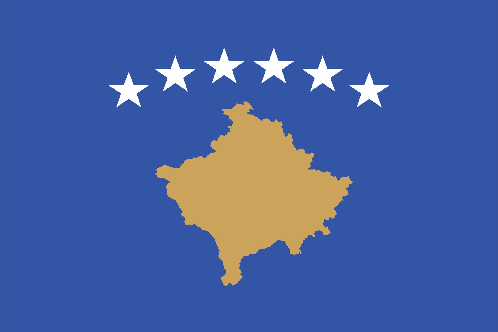 Kosovo Flagga - Klistermärke