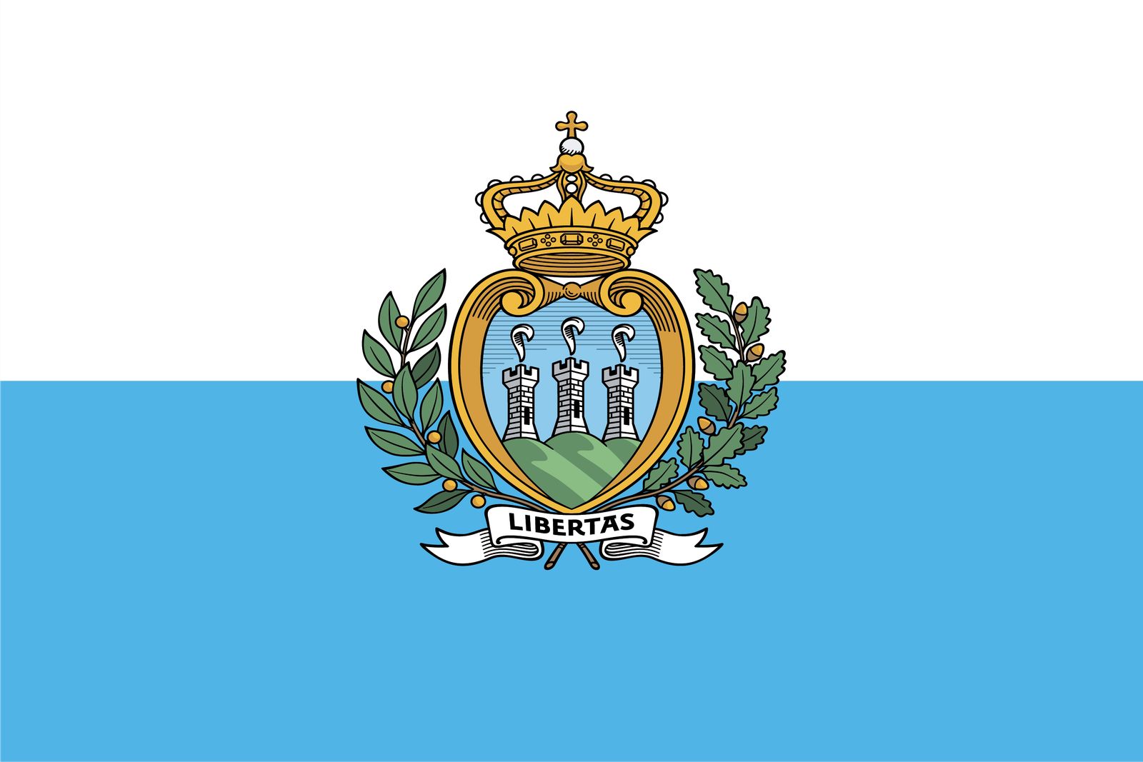San Marino Flagga - Klistermärke