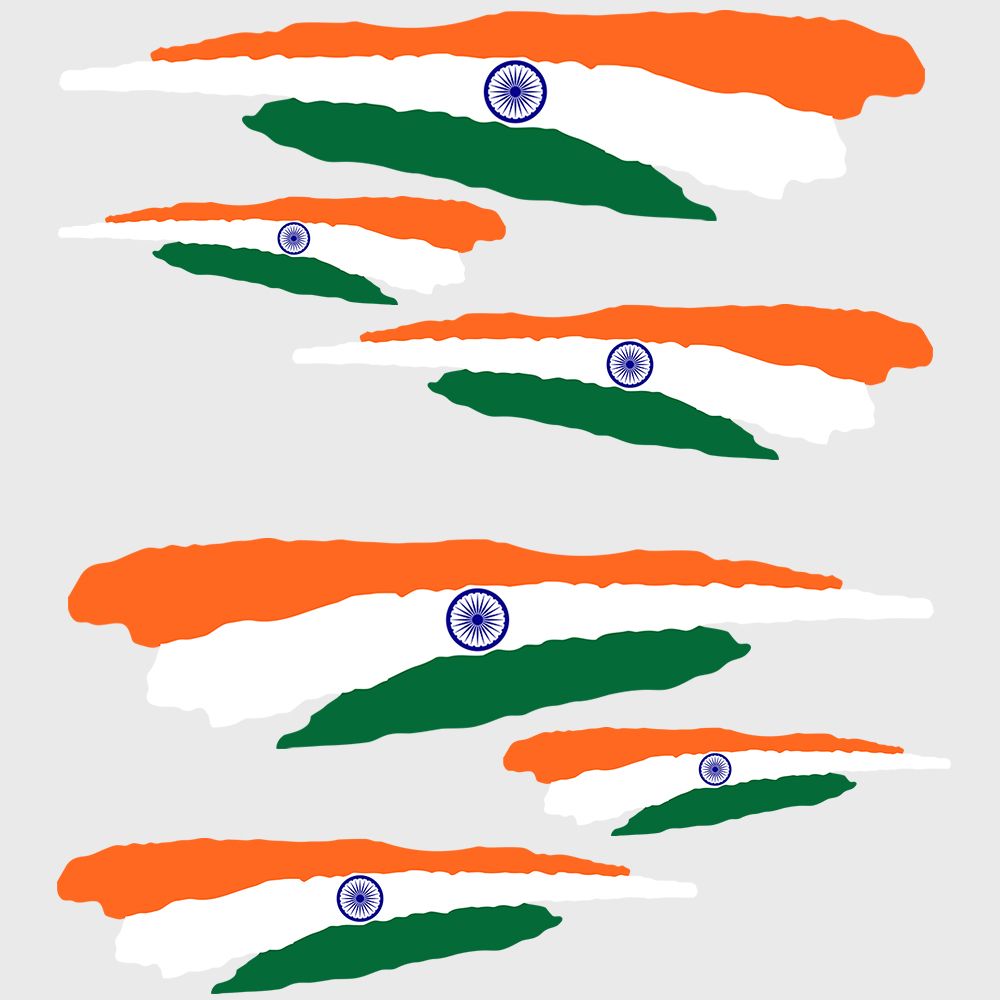 Indien Flagga - Klistermärke