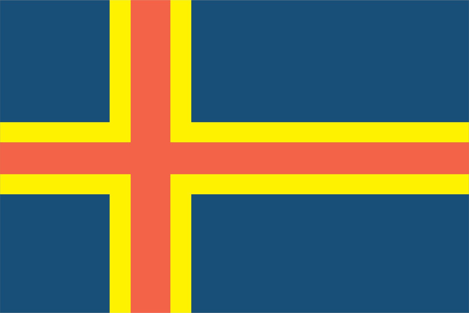 Ålands flagga - Klistermärke