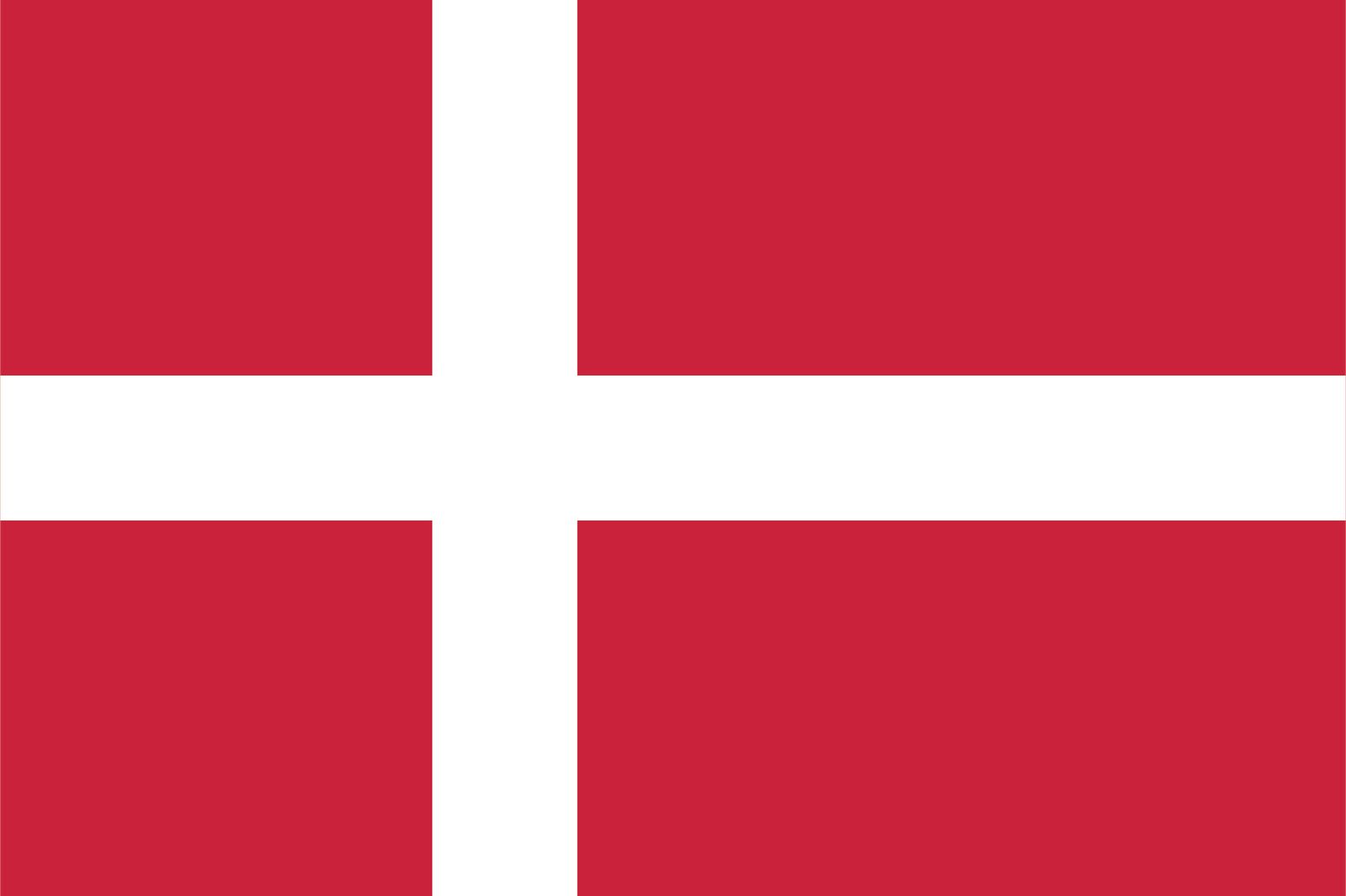 Danmark Flagg - Klistermärke