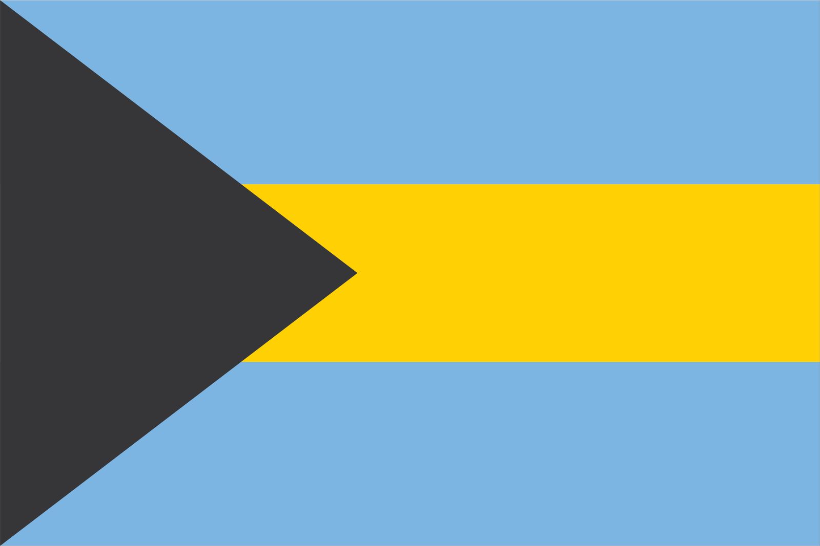 Bahamas Flagga - Klistermärke