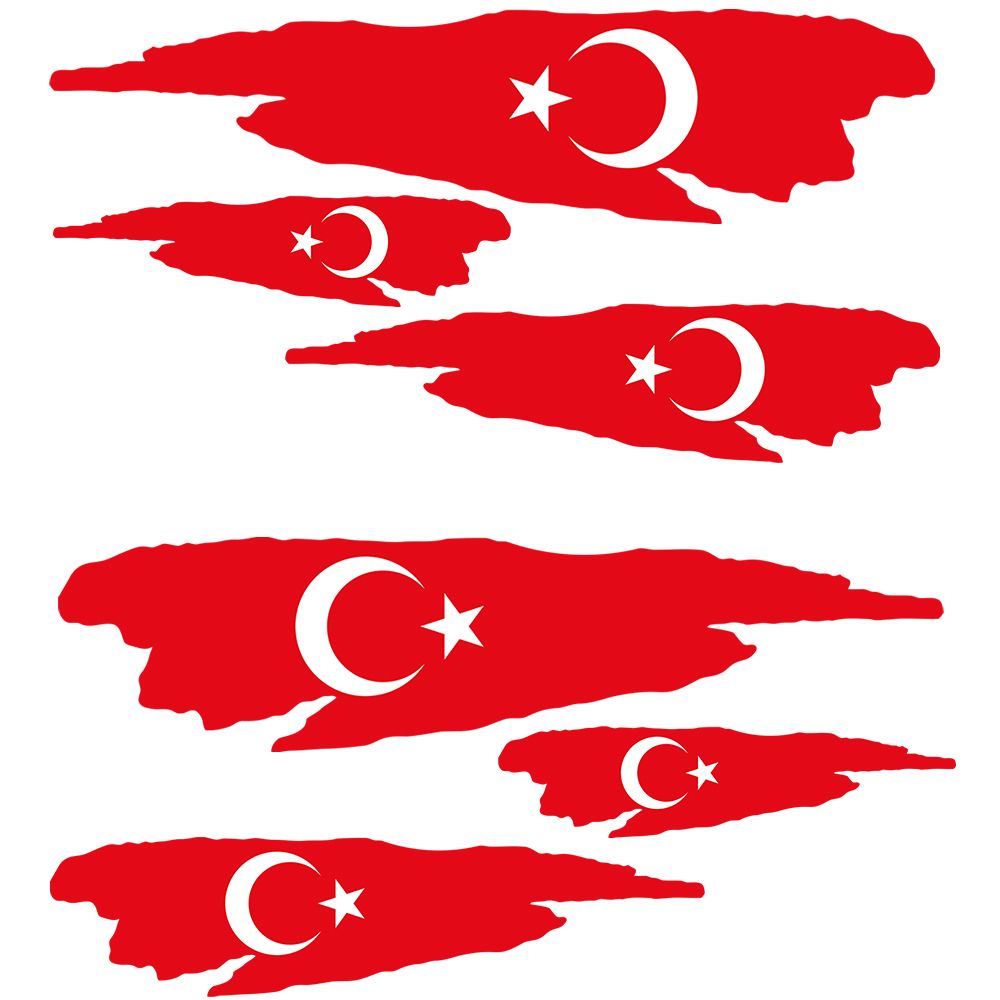 Turkiet Flagga - Klistermärke