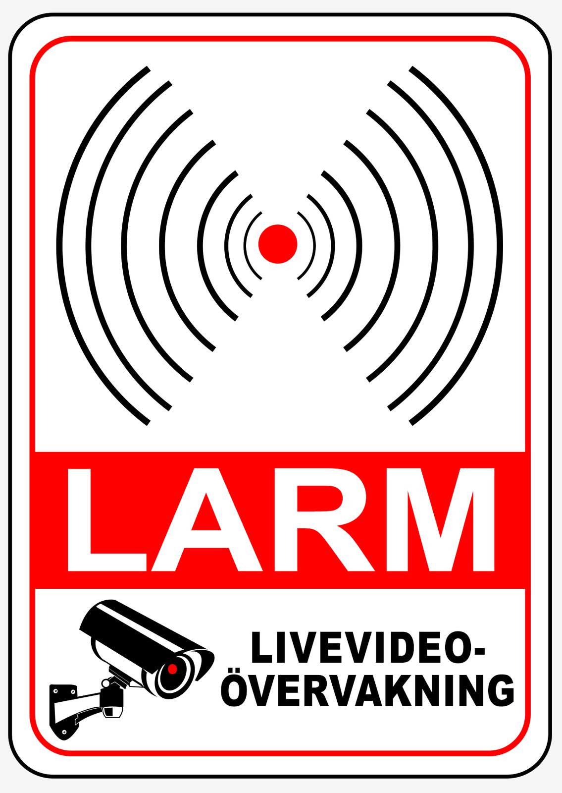 Klistermärke - Larm Live Video Streaming