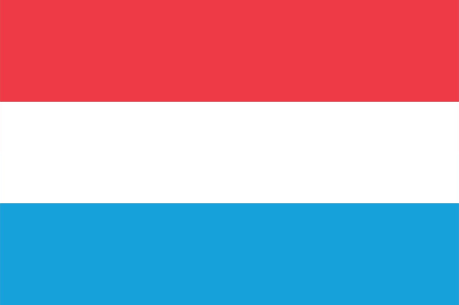 Luxemburg Flagga - Klistermärke