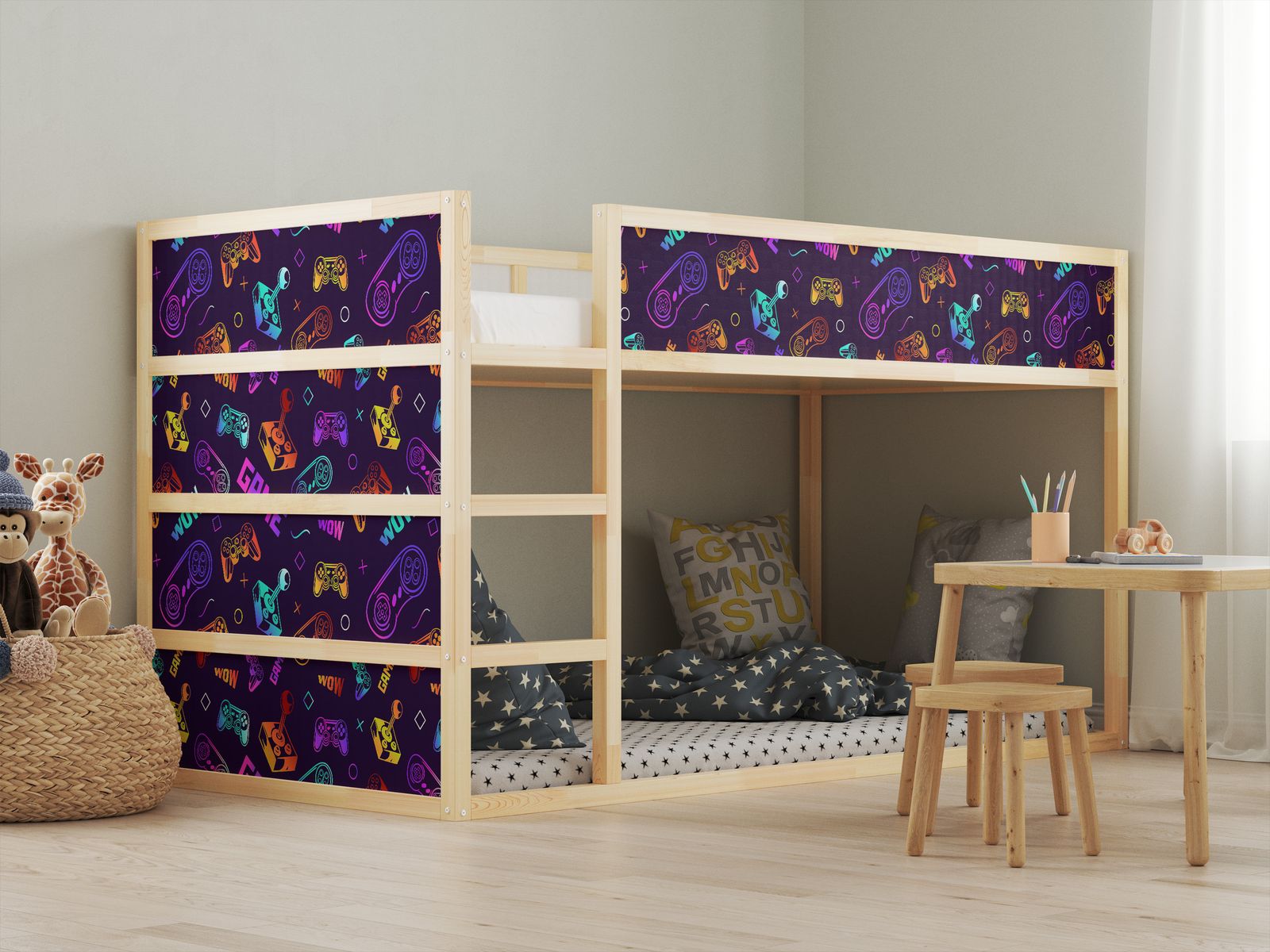 Självhäftande klistermärken – för Ikea KURA säng / - Klistermärke - Speldesign