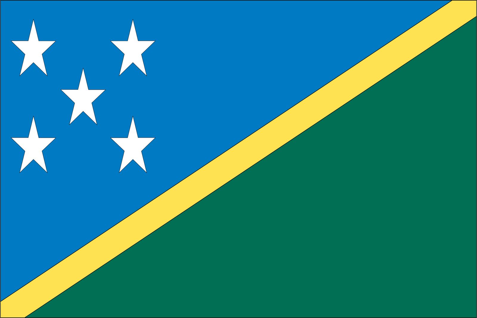 Salomonöarnas Flagga - Klistermärke