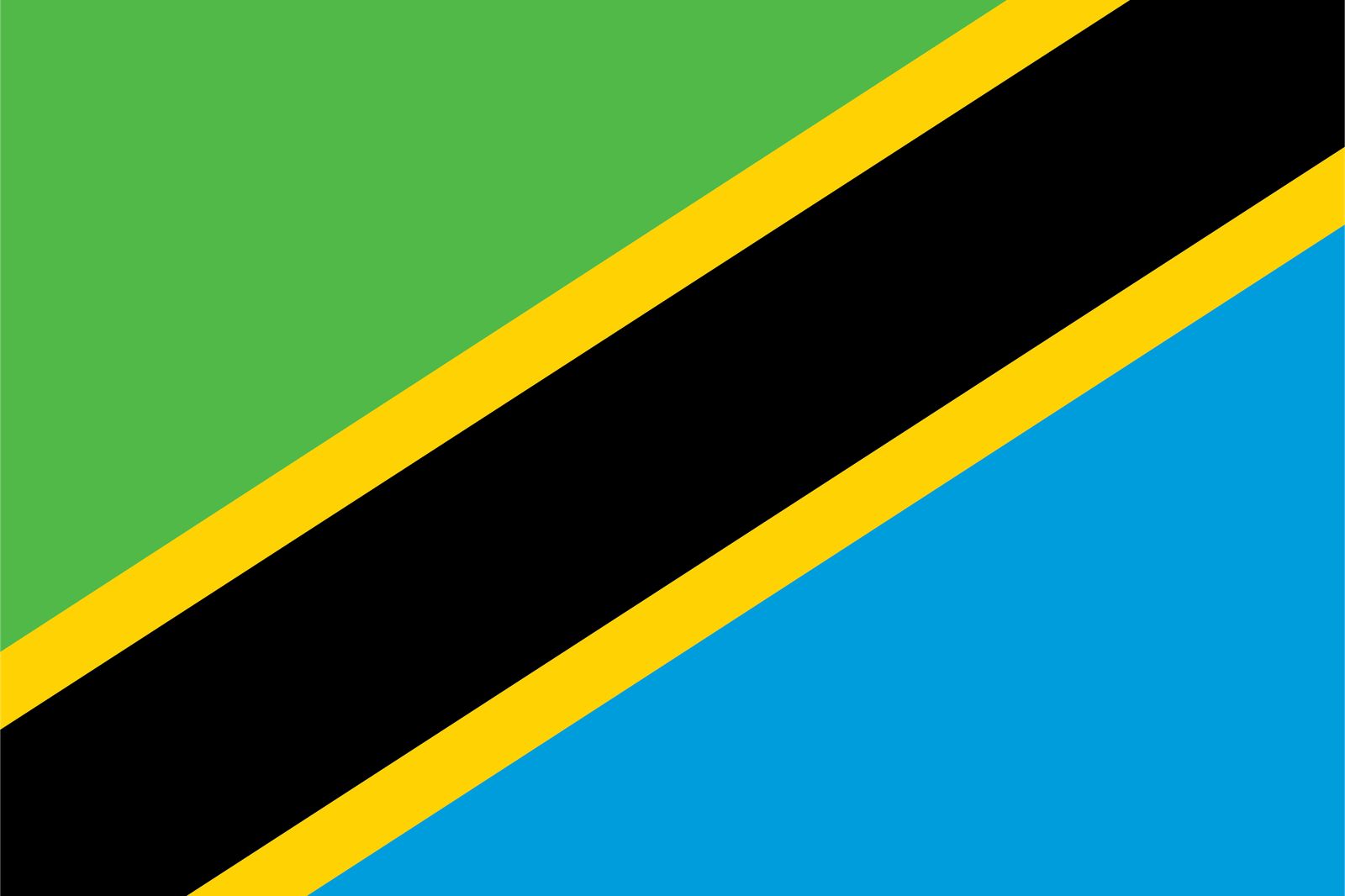 Tanzania-flagga - Klistermärke