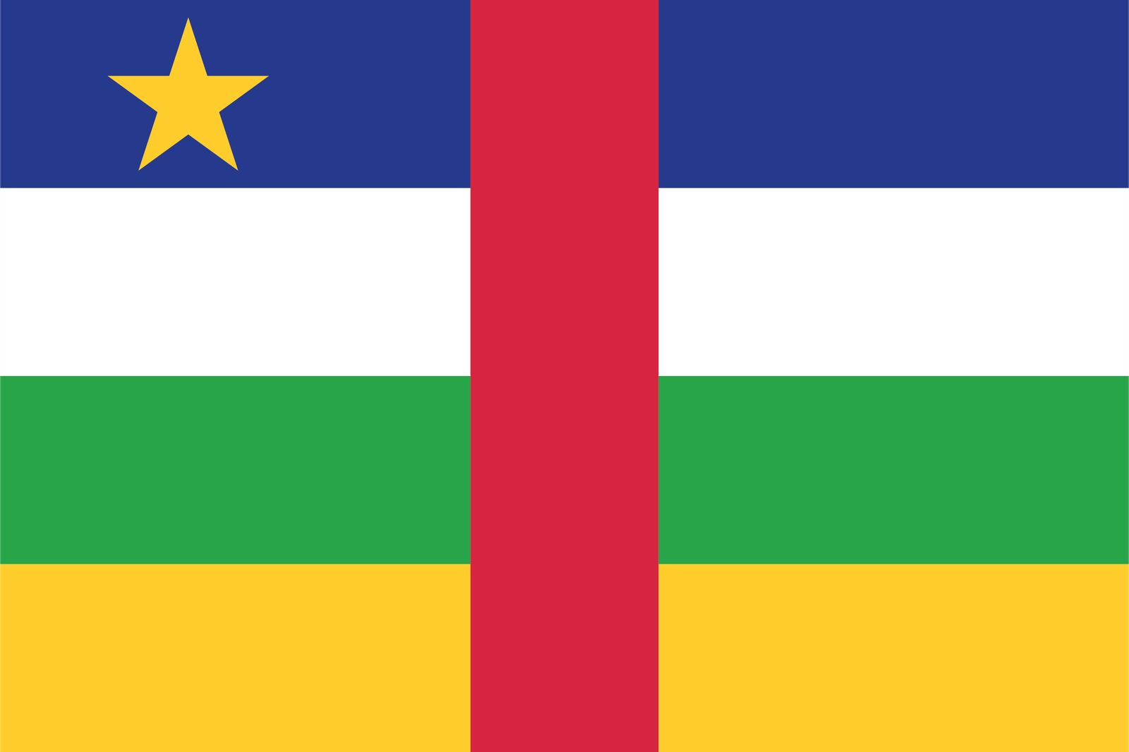 Centralafrikanska republiken Flagga - Klistermärke