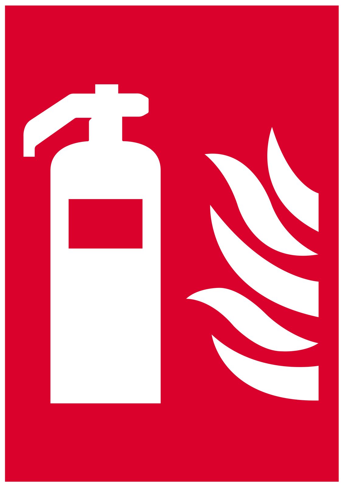 Klistermärke - Brandsläckare Varning