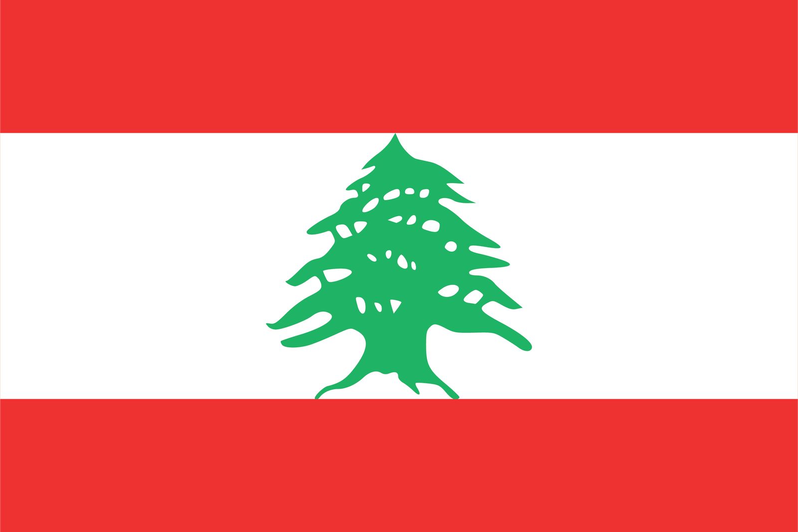 Libanon Flagga - Klistermärke