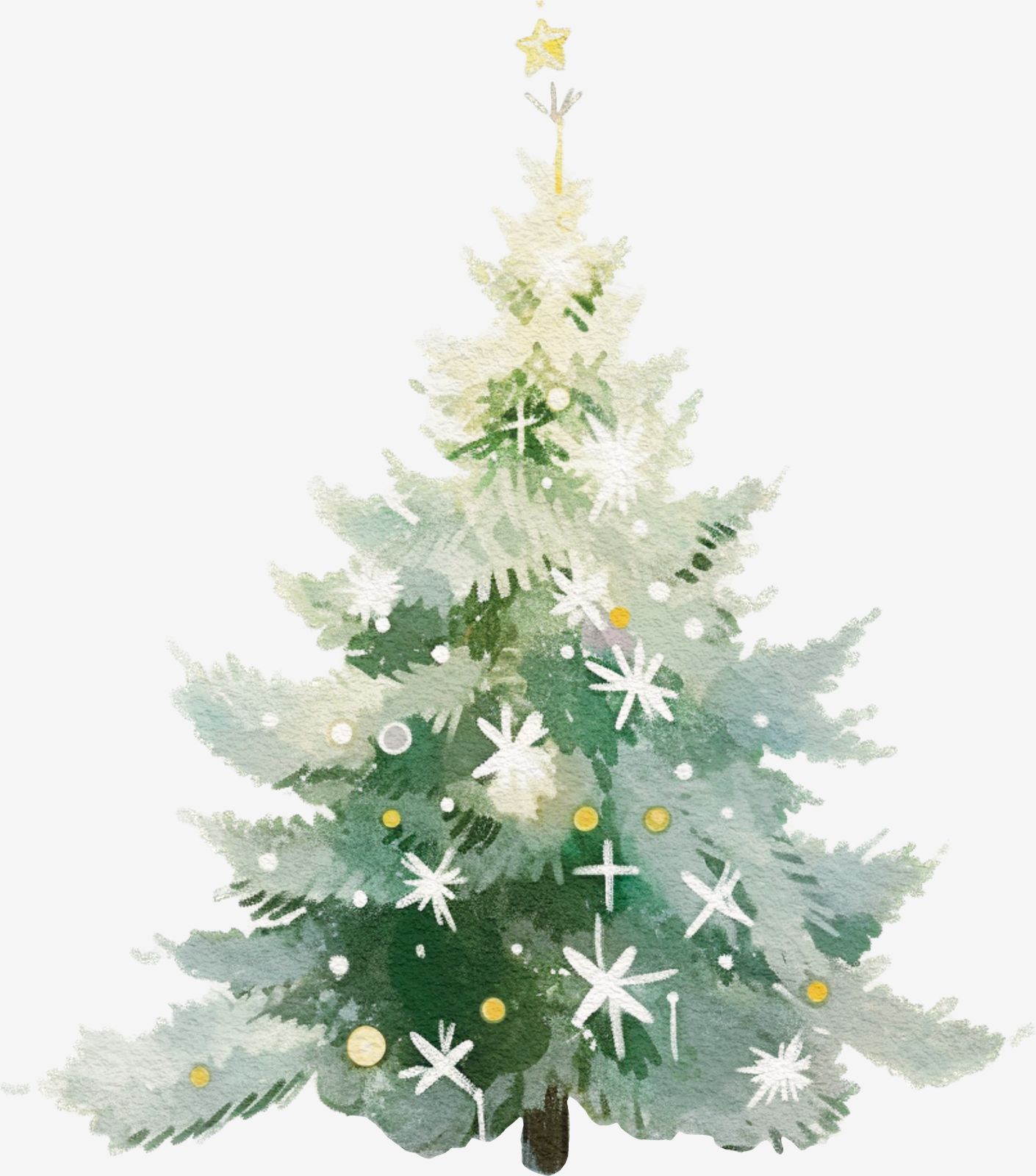 Julgran Klistermärke