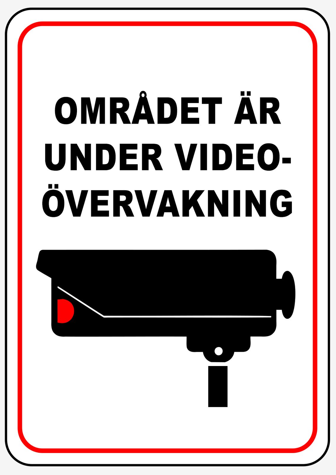 Sticker - Området Är Under Videoövervakning