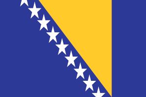 Bosnien och Hercegovina Flagga - Klistermärke