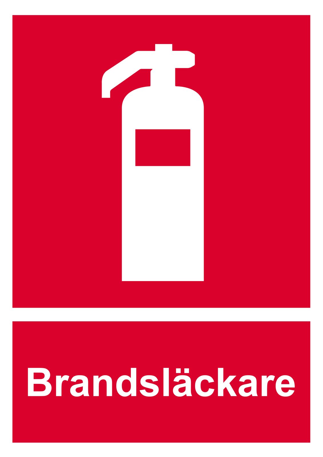 Klistermärke - Brandbekämpare Varningsskylt
