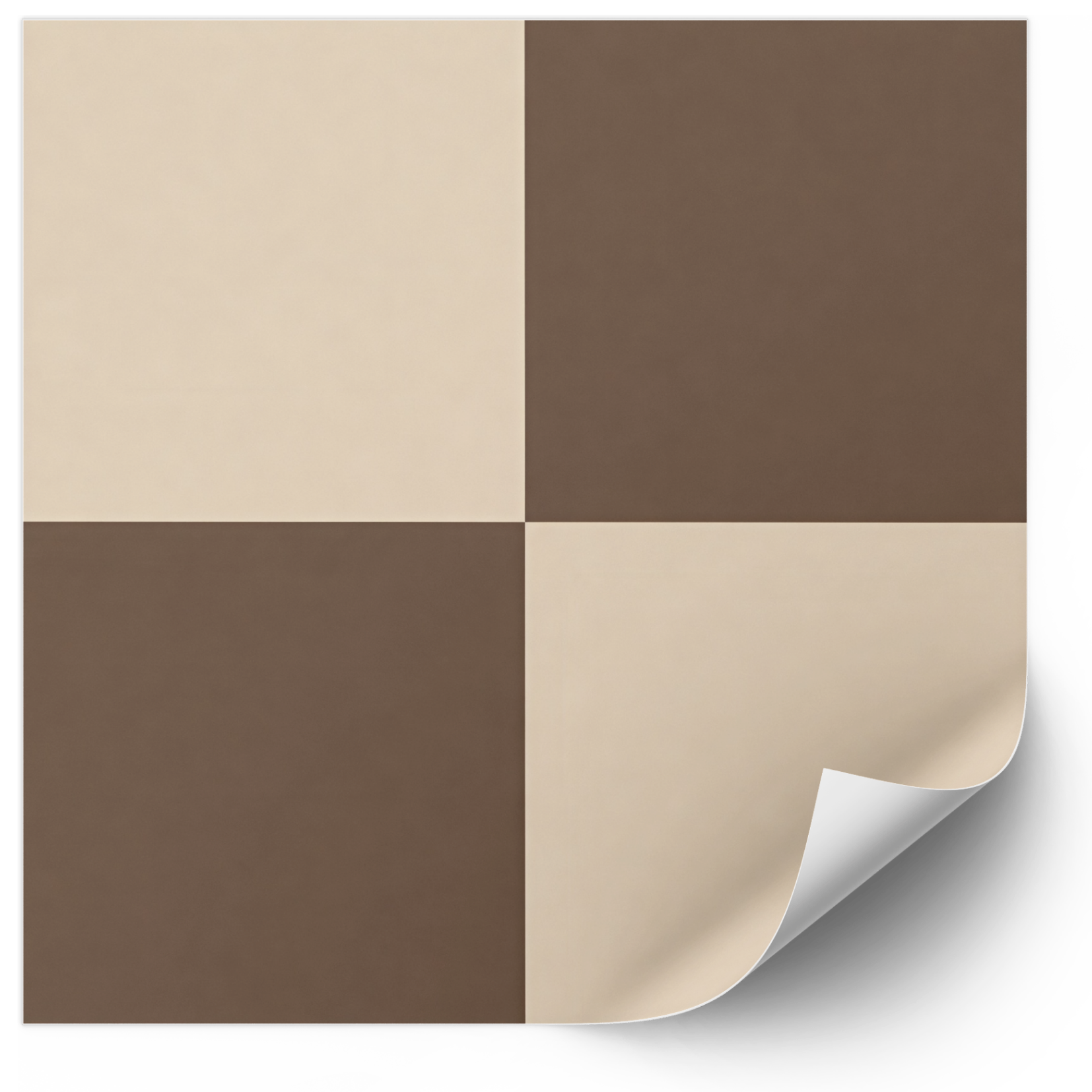 Kakelklistermärken - Brun och Beige Rutig