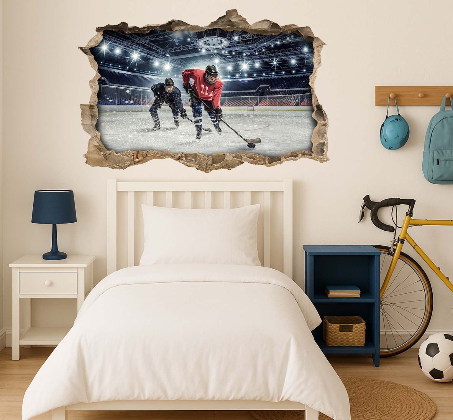 Väggdekal - Hockeyspelare