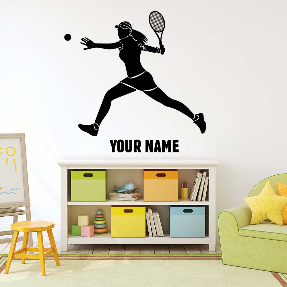 Väggklistermärke / Tennisspelare