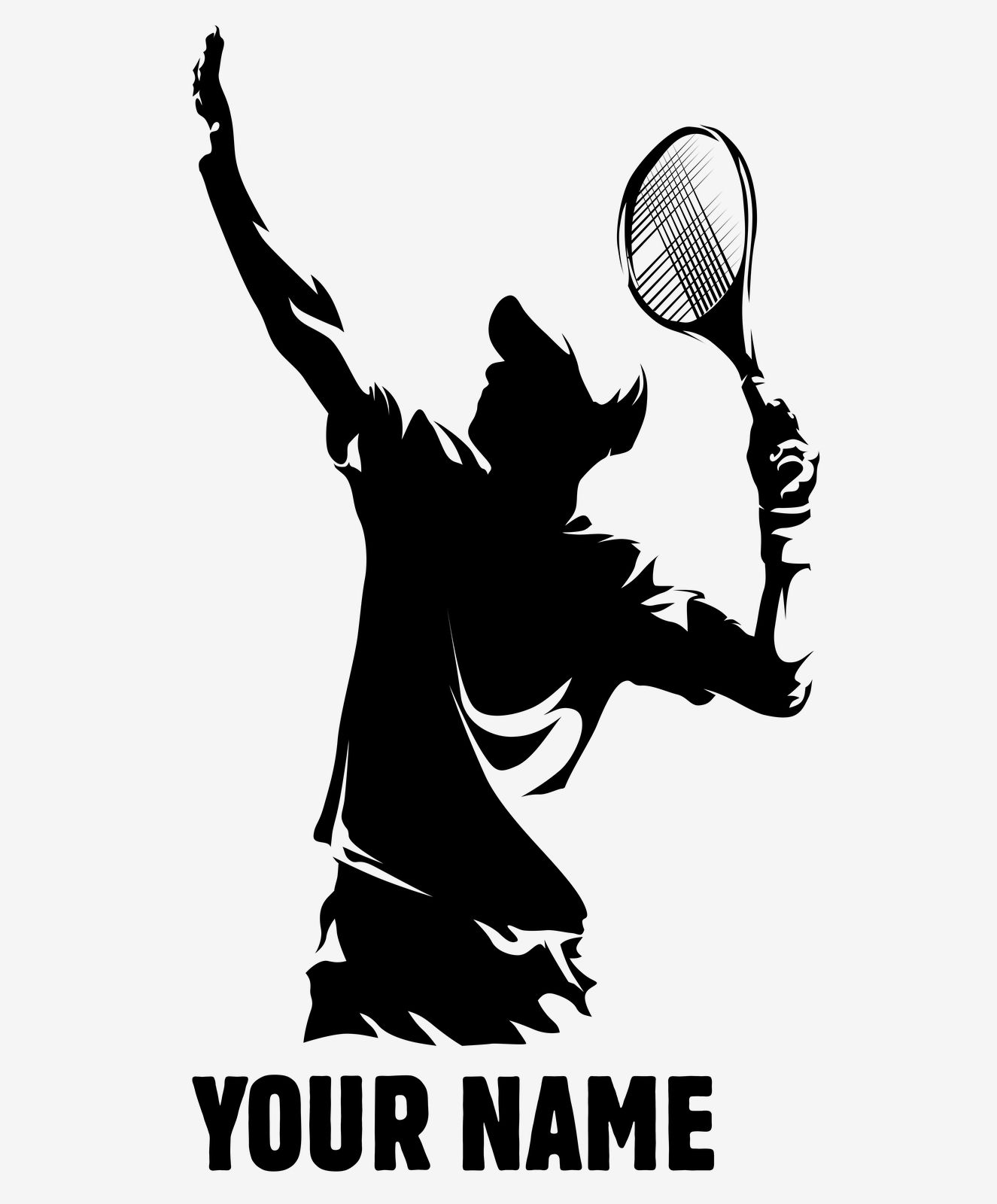 Väggklistermärke / Tennisspelare