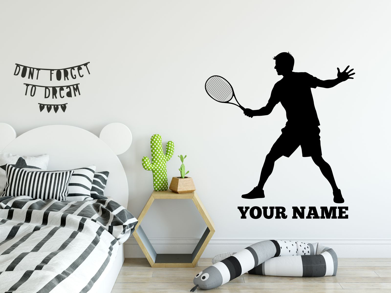 Väggklistermärke / Tennisspelare
