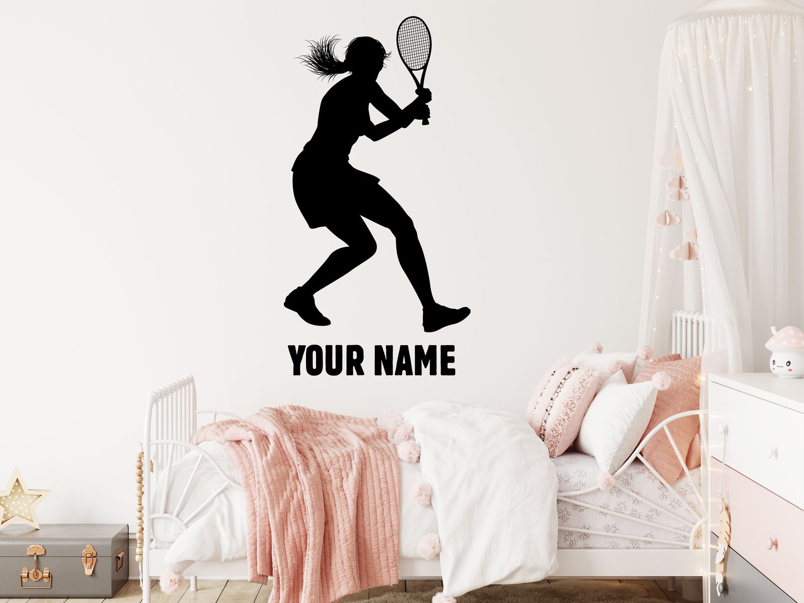 Väggklistermärke / Tennisspelare