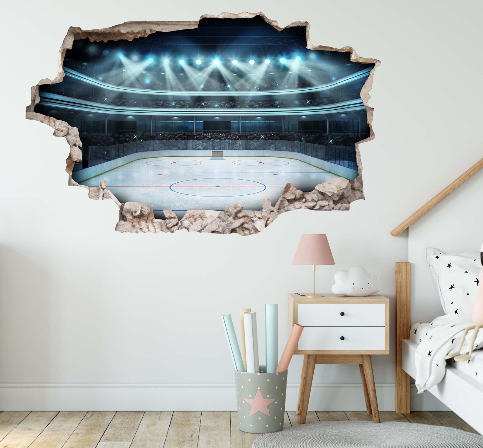 Väggdekal - Hockeyarena Design