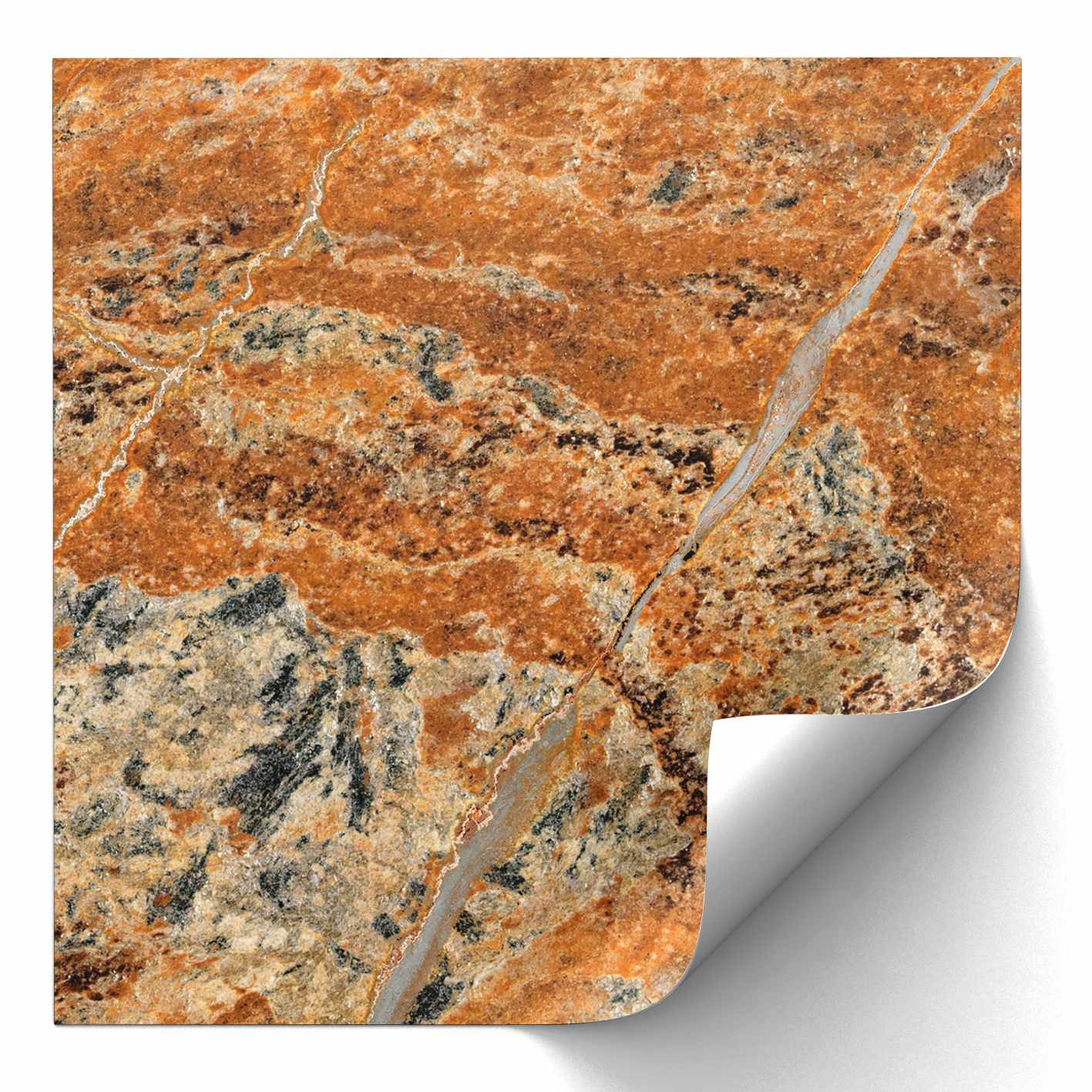 Kakelklistermärke - Rustik Orange Marmor
