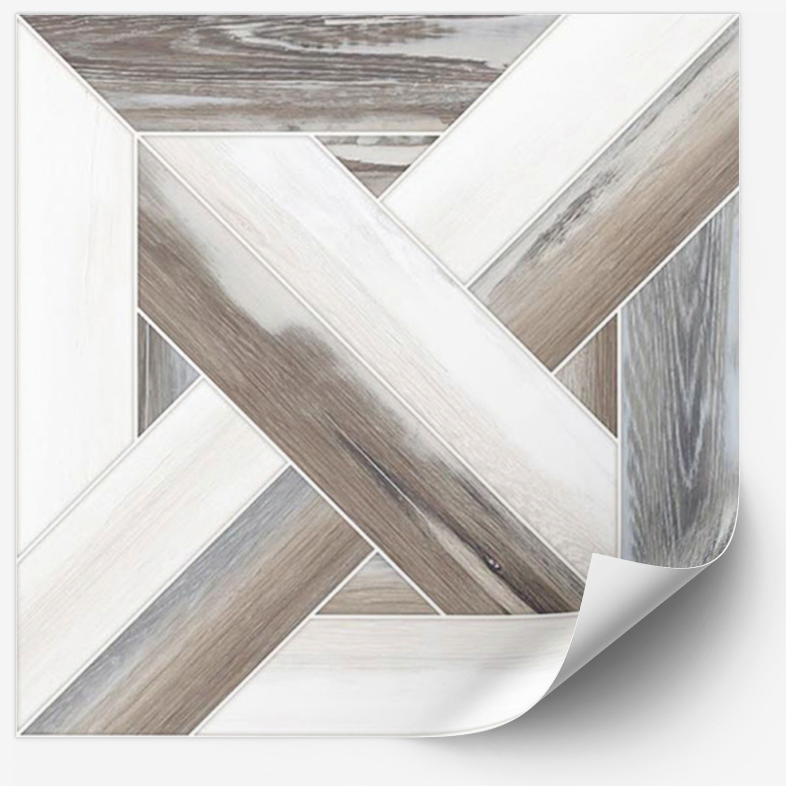 Kakelklistermärke / Geometriskt trämönster / 24 st
