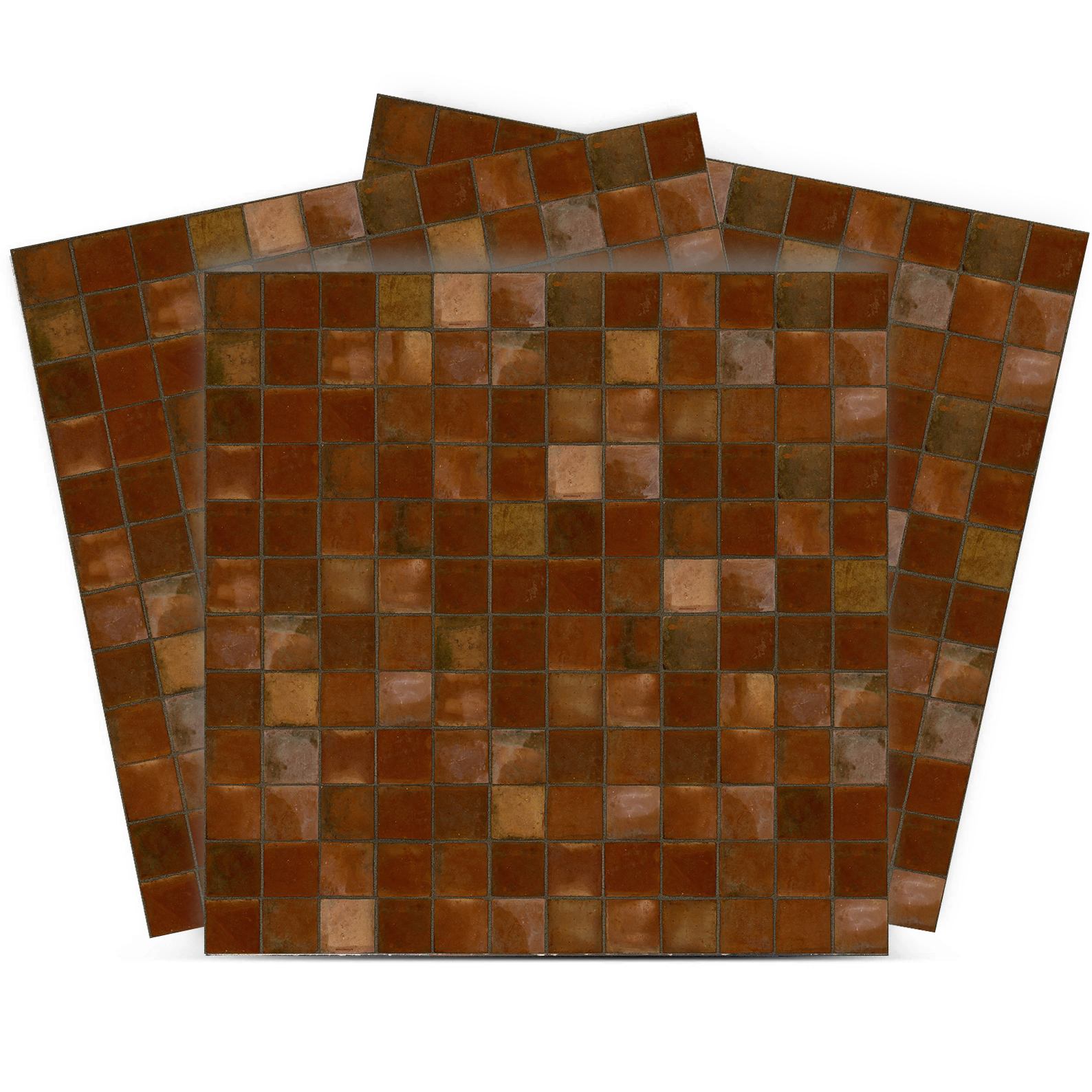 Kakelklistermärke - Mosaik Brun Effekt / 24 st
