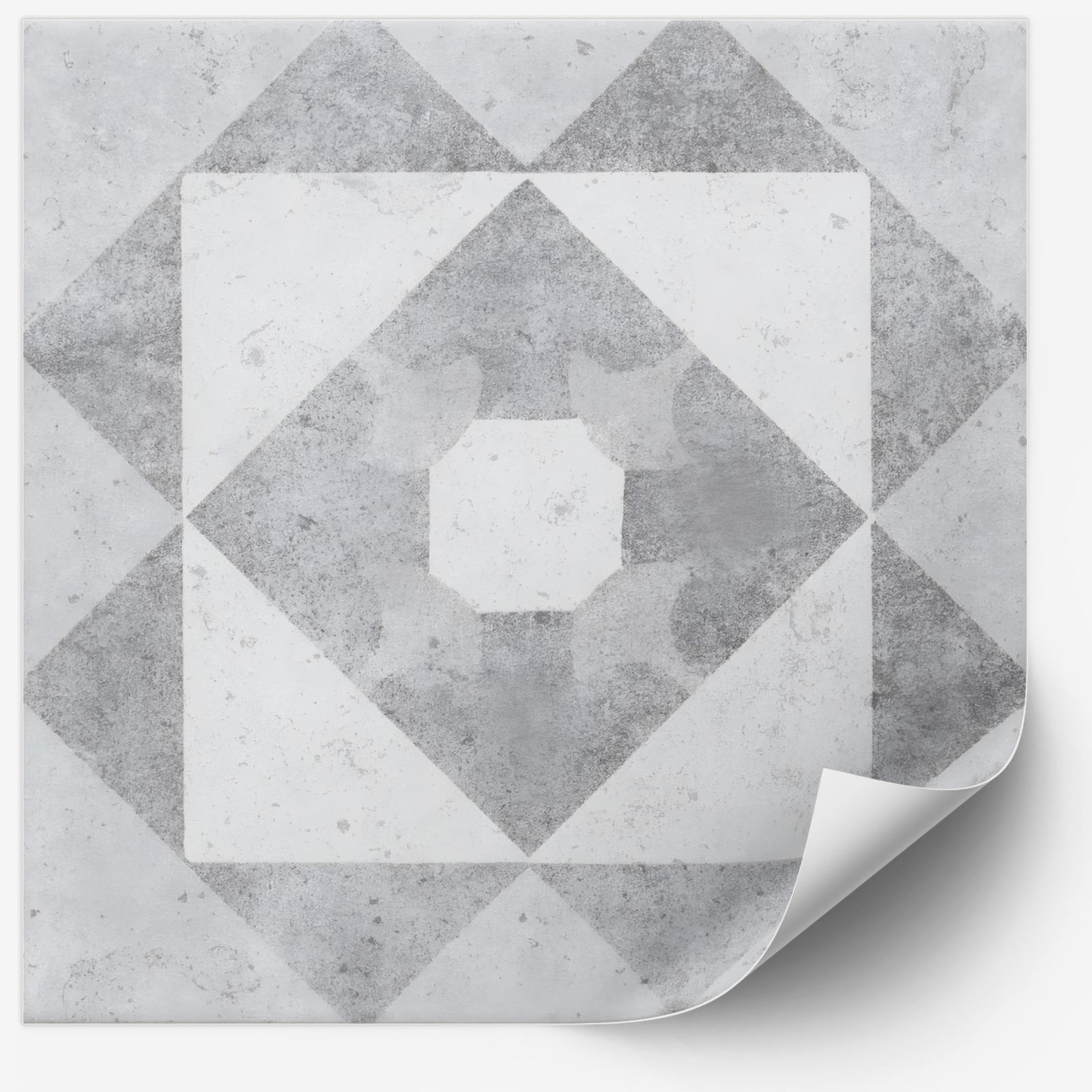 Kakelklistermärke / Geometriskt Grått Mönster / 24 st