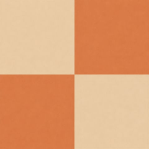 Kakelklistermärken - Orange och krämfärgad rutig