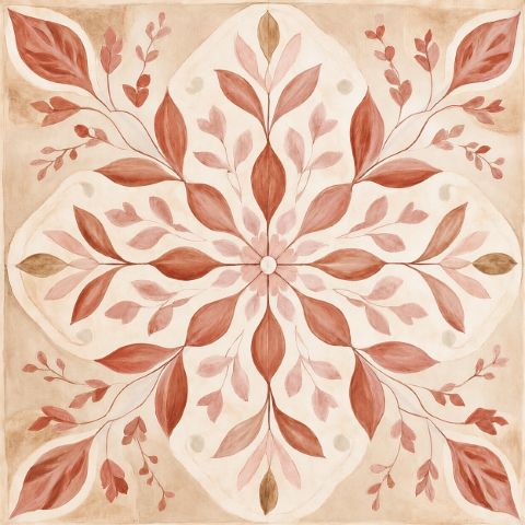 Kakelklistermärken - Blommig rosa