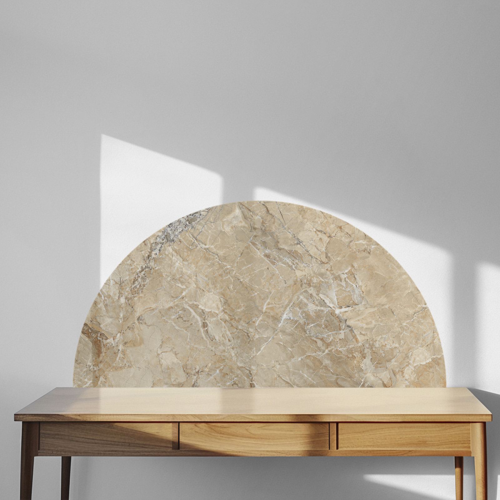 Väggdekal / Halvcirkel - Marmor Design