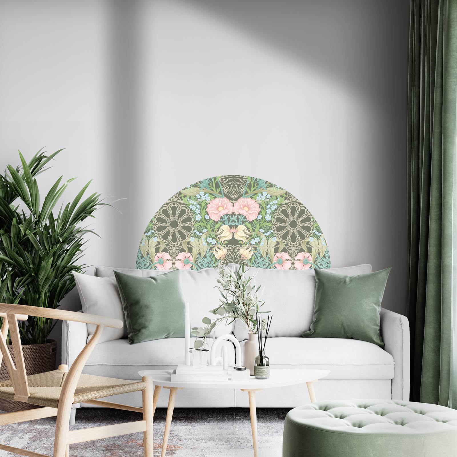 Väggdekal - Blommig Art Nouveau